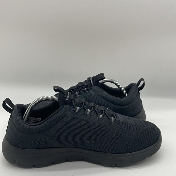 Mens Size 9.5 Skechers Summits Louvin Black Running Shoes Sneakers 232186W - Picture 6 of 9